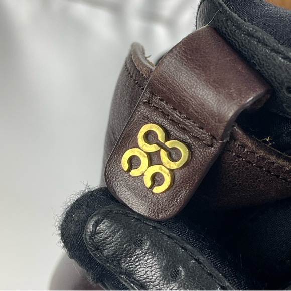 Preloved Coach Leather Ankle High Wedge Heels Shoes Size 6 - Picture 10 of 13